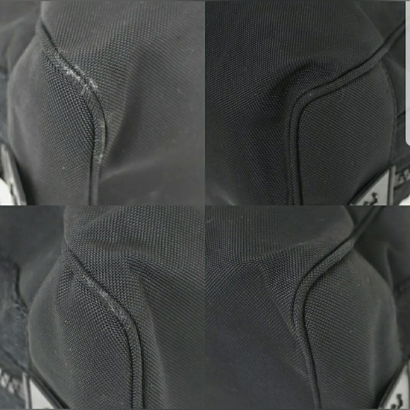 🌬CHANEL Logo CC Sport Line Pouch Nylon Rubber Lea - Picture 7 of 15